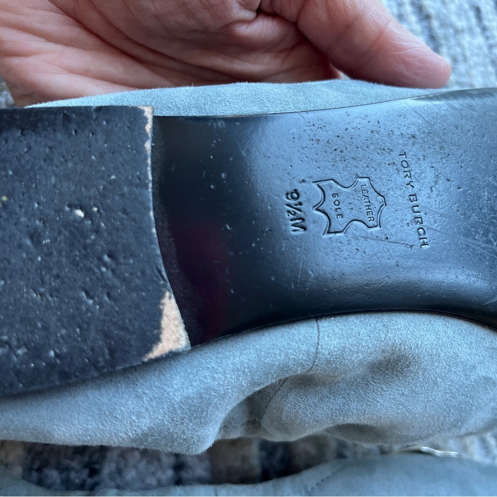 🩰 Tory Burch Minnie Travel Ballet Flats Light Grey Rocky Pebble | Size 9.5 - Picture 8 of 15